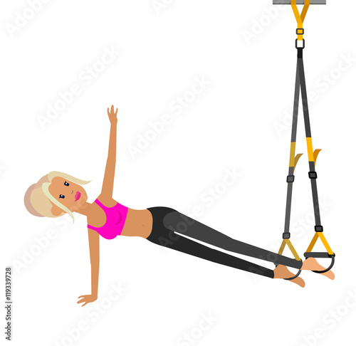 Fit woman stretching her leg to warm up - isolated over white background
