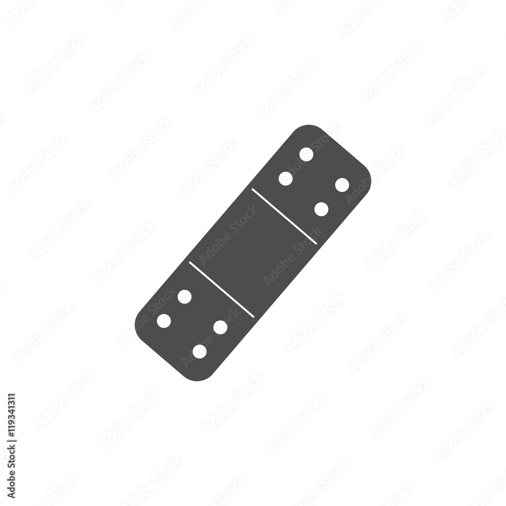 Icono de banda adhesiva médica sobre fondo blanco Icono de banda adhesiva médica sobre fondo blanco