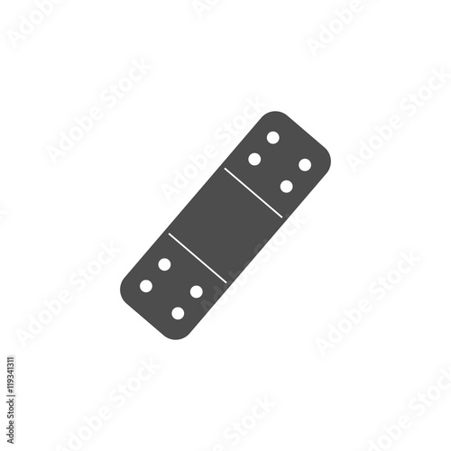 Icono de banda adhesiva médica sobre fondo blanco
