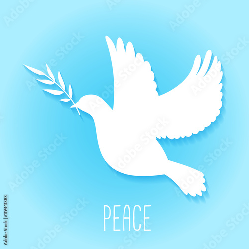 Peace dove with olive branch