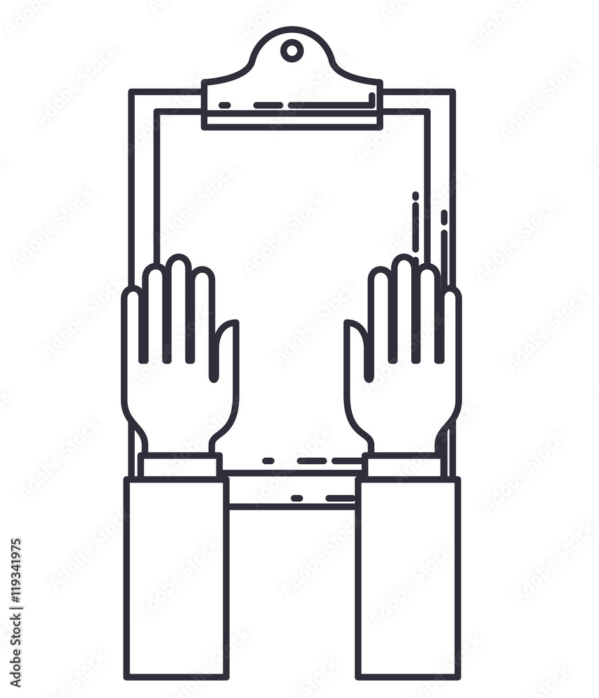 Obraz premium clipboard paper isolated icon vector illustration design