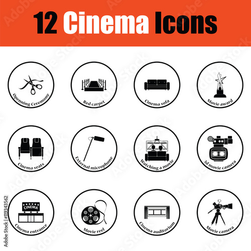 Set of cinema icons