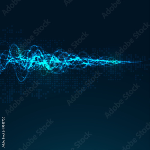 futuristic backdrop; wave form technology background
