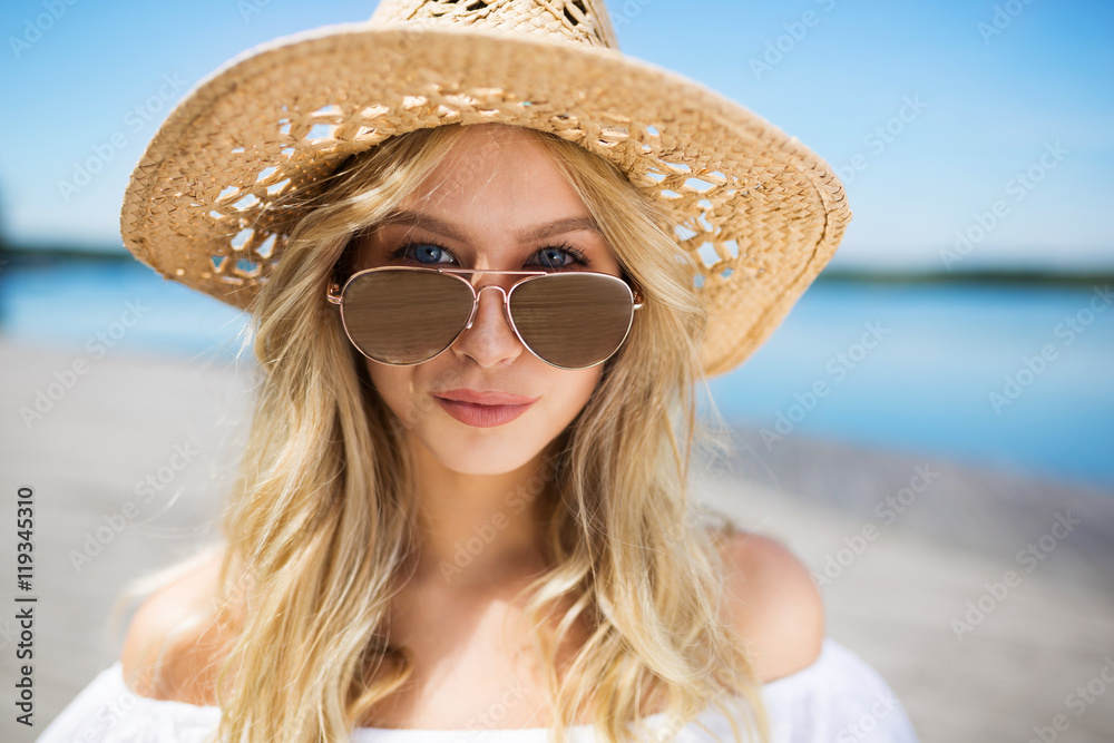 Girl in panama hat Girl in panama hat