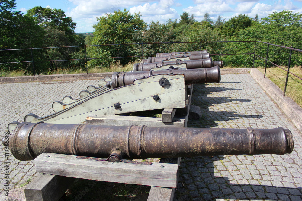 Historische Kanonen in Uppsala (Schweden)