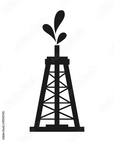 flat design Oil tower icon vector illustration