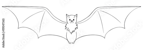 bat coloring page