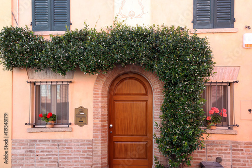 House with liana on wall Rimini Italy