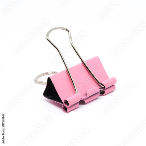 pink binder clip