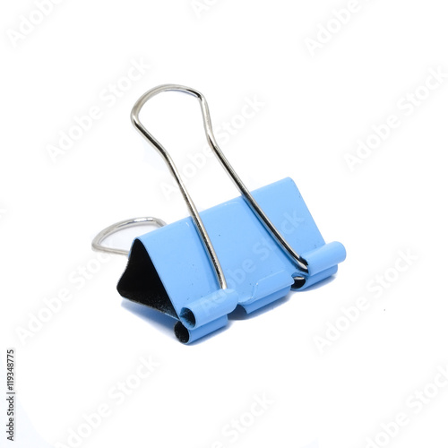 blue binder clip