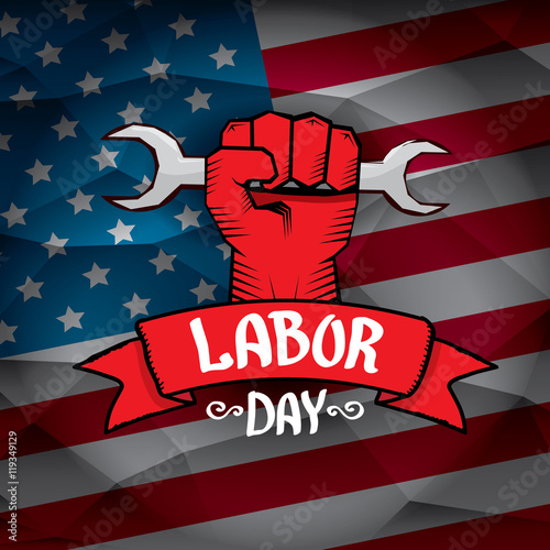 Usa labor day vector background.