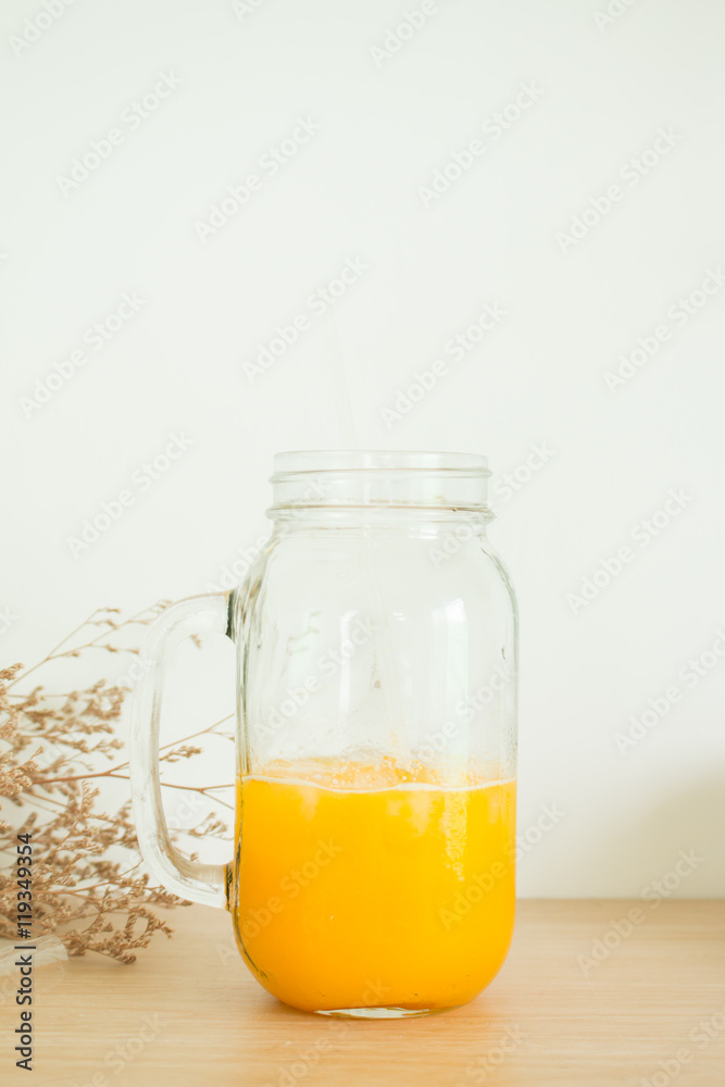Orange juice soda drink