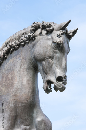 Leonardo da Vinci Horse statue in Milan  Italy. The world s largest equestrian statue.