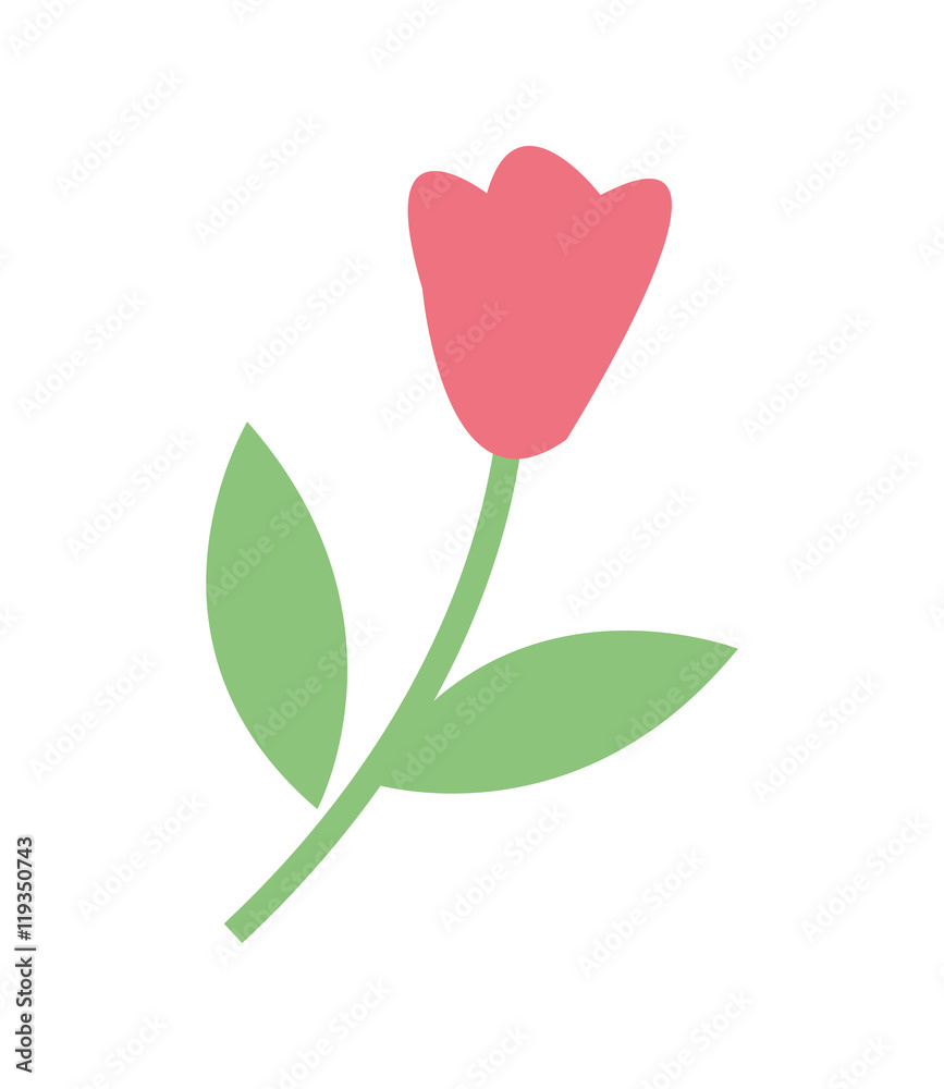 flat design single flower icon vector illustration flat design single flower icon vector illustration