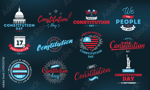 USA constitution day. 17 september.