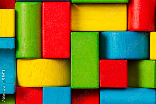 Toy Blocks Background, Organized Children Building Bricks