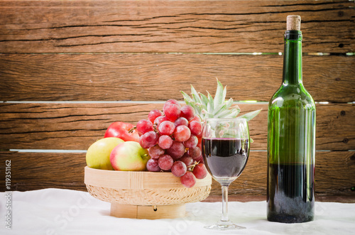 fruit wine still life photo
