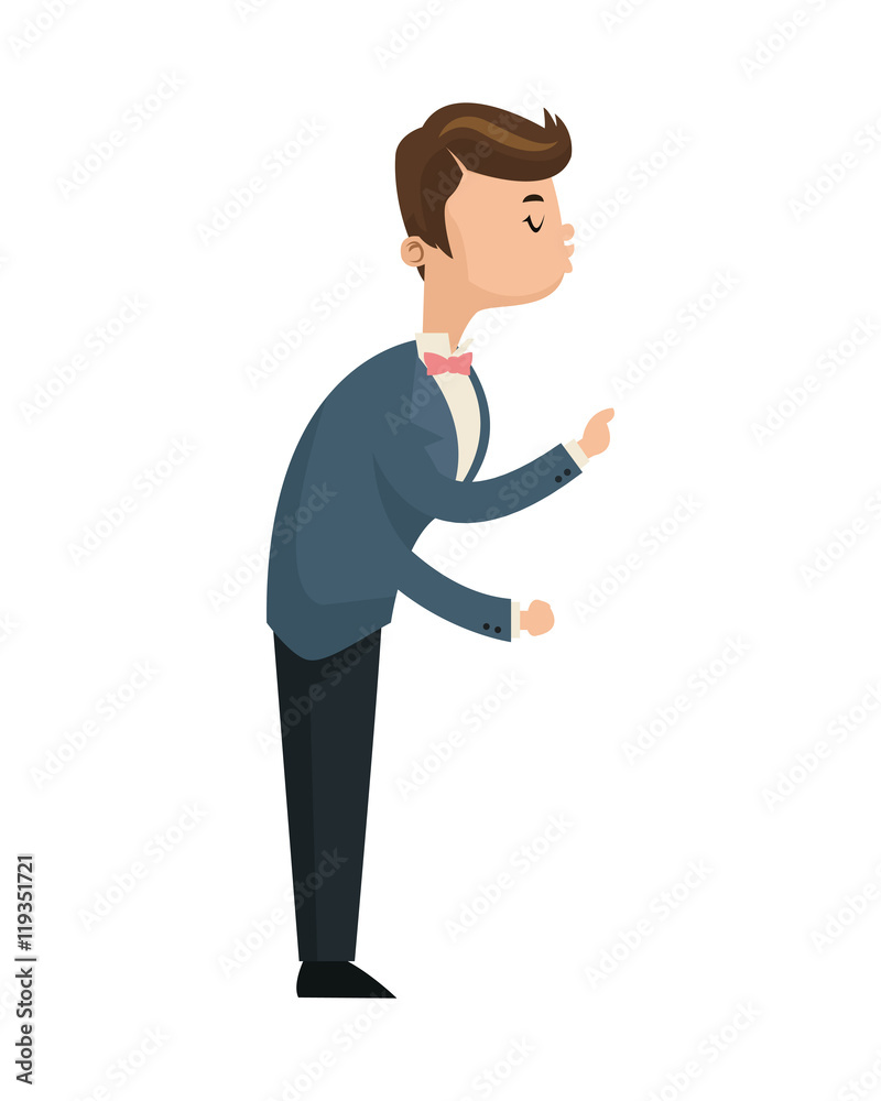 flat design happy groom icon vector illustration flat design happy groom icon vector illustration