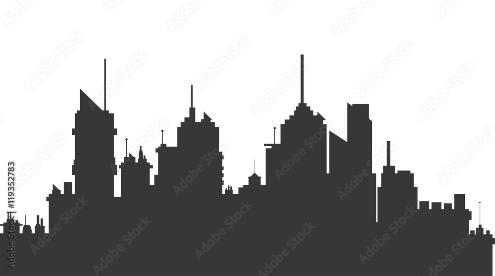 flat design city skyline icon vector illustration flat design city skyline icon vector illustration