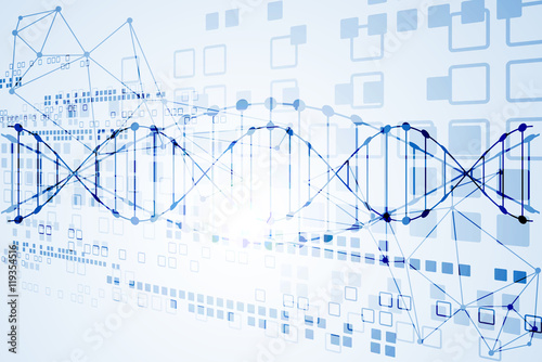 Science template, DNA molecules background.