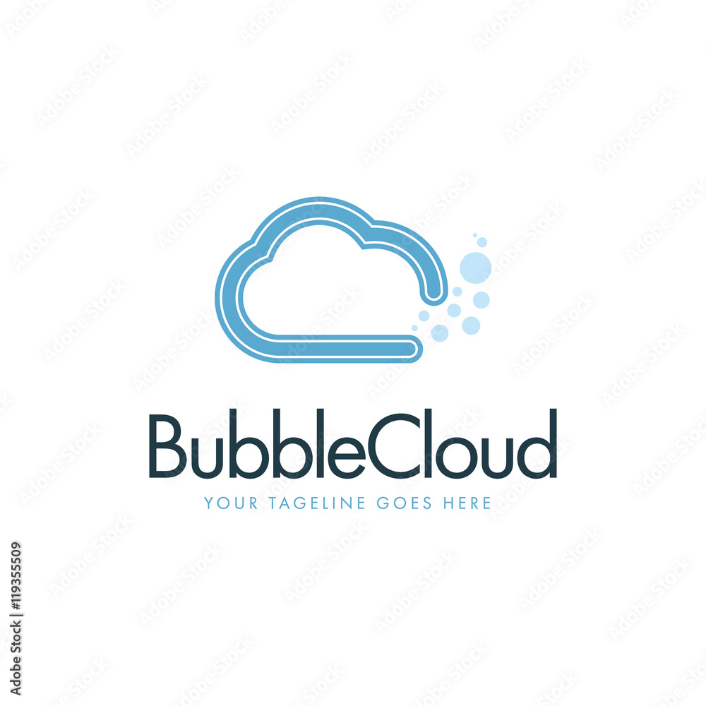 Bubble Cloud Logo Template Bubble Cloud Logo Template