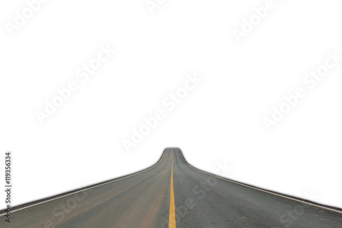 Lane blacktop isolated on white background.