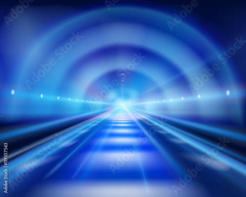 Long tunnel. Vector illustration.