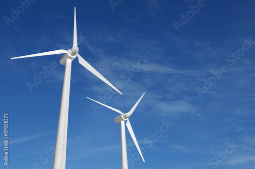 éolienne énergie durable ciel bleu