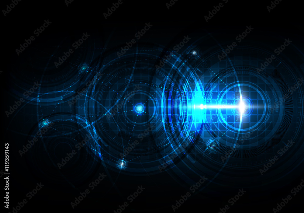 Technology abstract background with futuristic telecom and network communication, Vector illustration