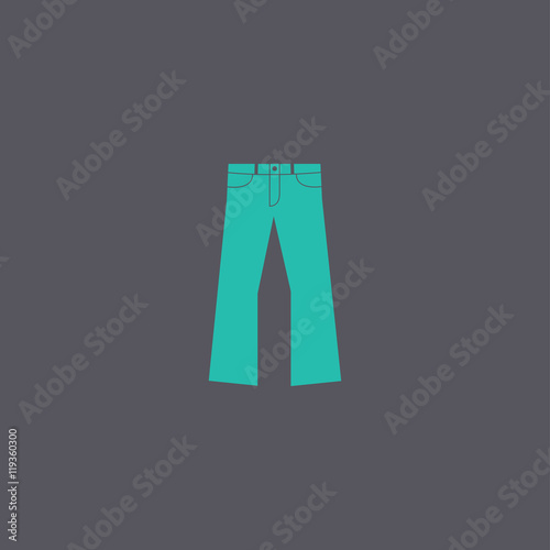Pants icon. Flat design style.