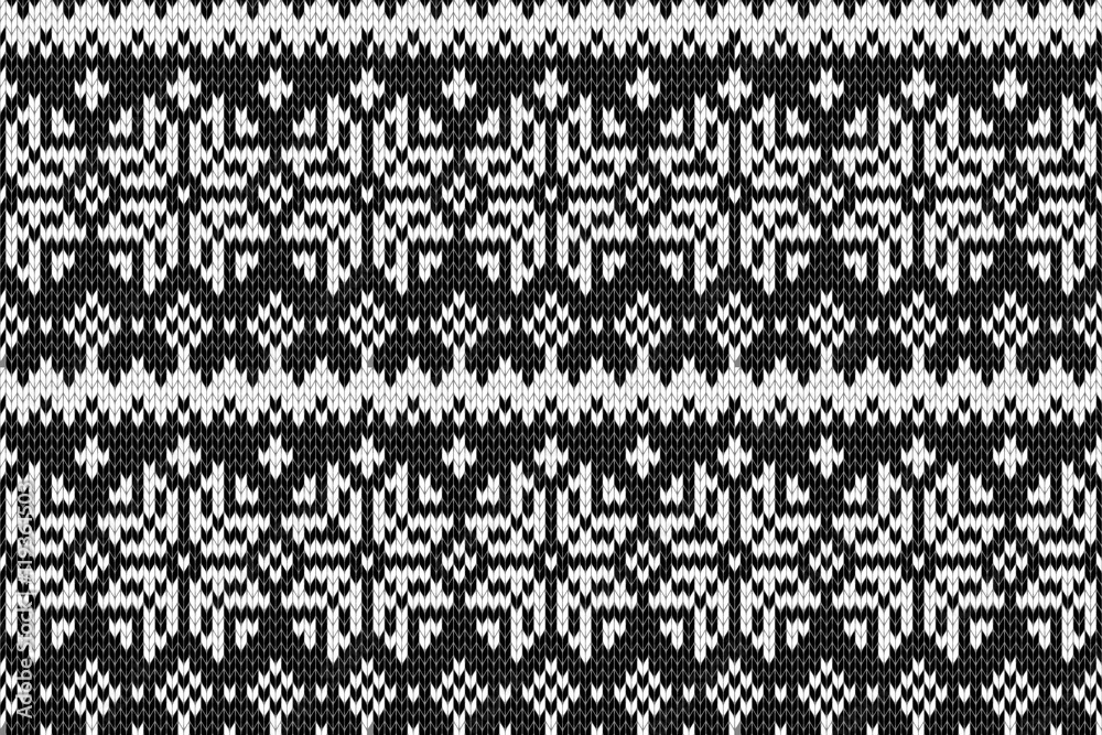 Fototapeta premium Seamless knitted pattern.