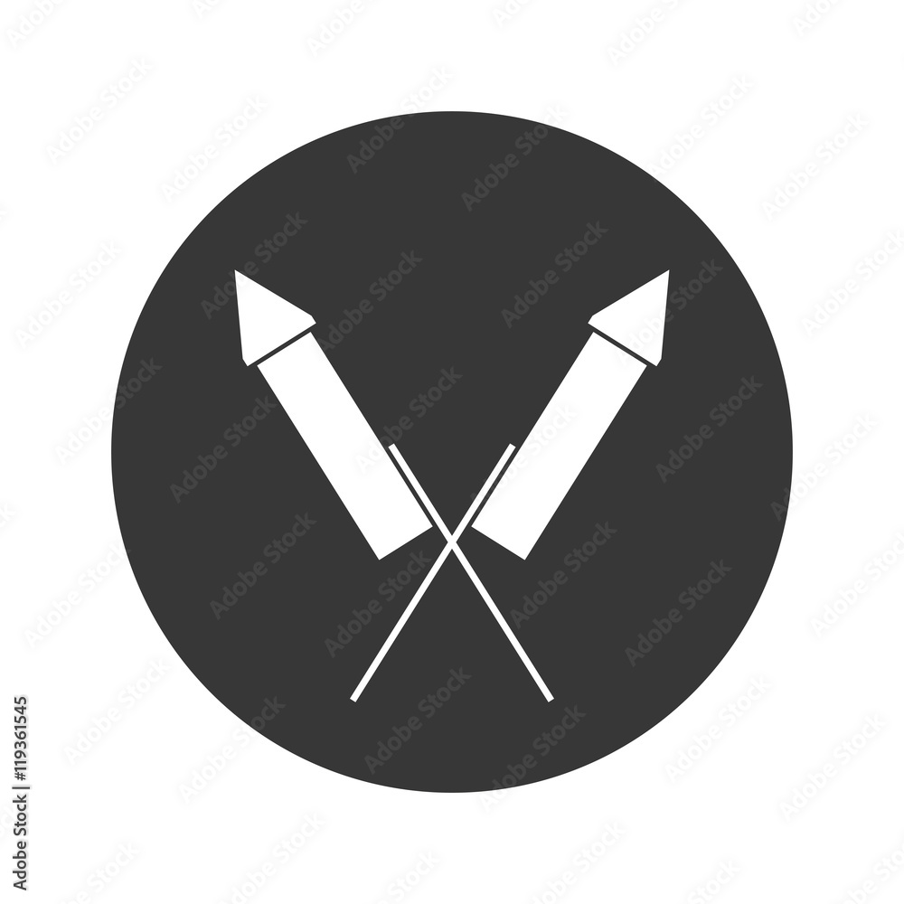 flat design flying firecracker icon vector illustration flat design flying firecracker icon vector illustration