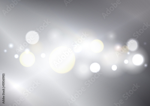 Bokeh and Silver abstract background, vector illustration