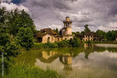 Old hamlet of the Queen Marie-Antoinette's estate near Versailles palace, paris, France