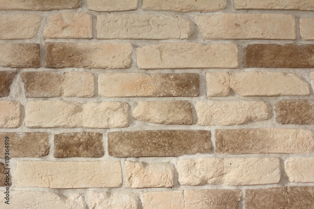 Fototapeta premium Background of light brick wall
