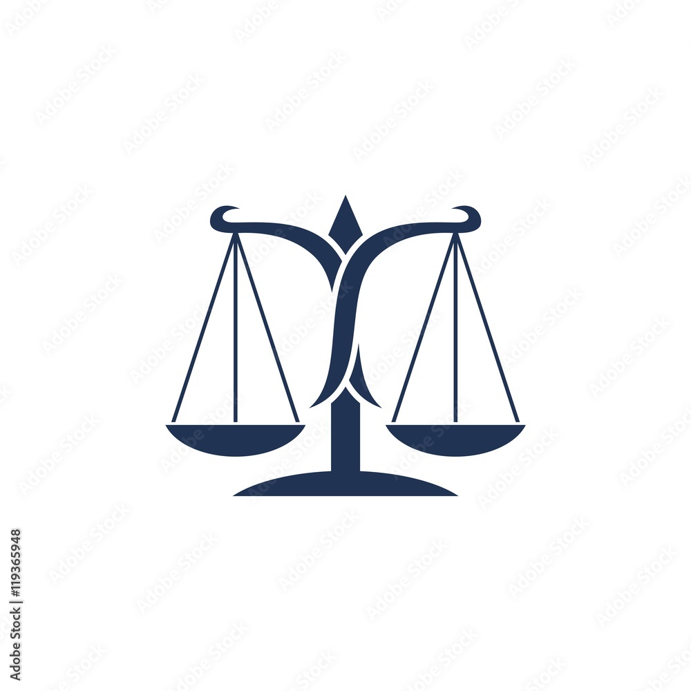Scale of Justice Logo Template Stock Vector | Adobe Stock