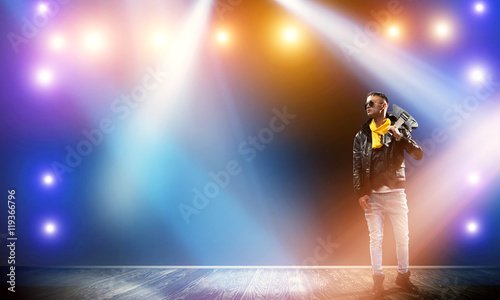 Rock star on stage © adam121