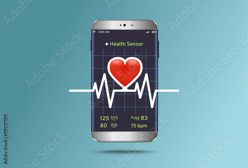 Monitoring the status of cardiogram on modern smartphone