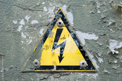 Canvas Print High voltage shock hazard