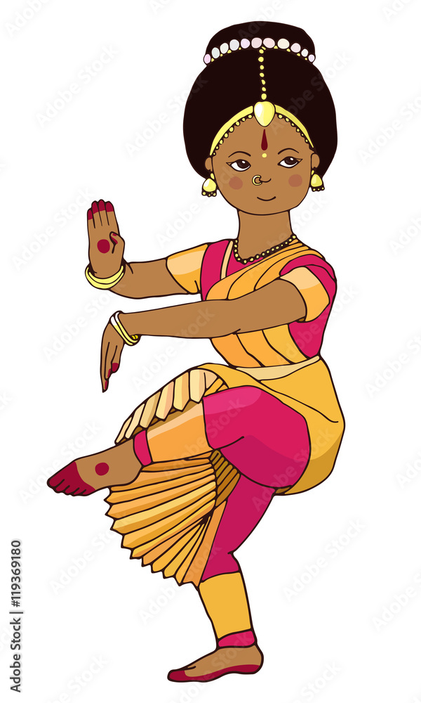 Indian dancer. Woman performing kuchipudi the indian classical dance. |  CanStock