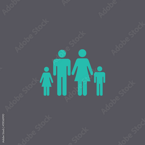 family icon. Flat design style eps 10.