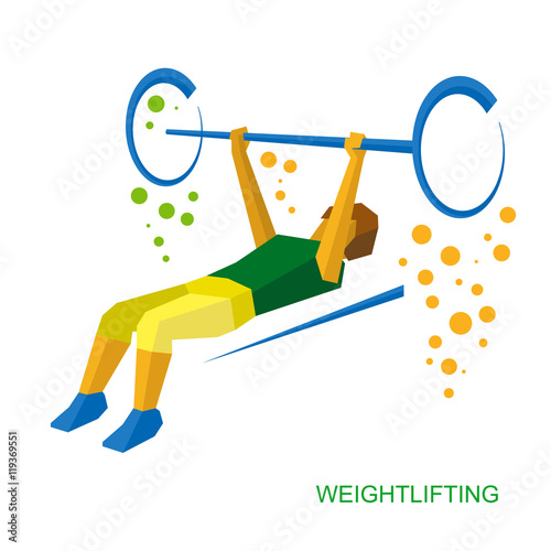 Physically disabled weightlifter. Weightlifting for people with