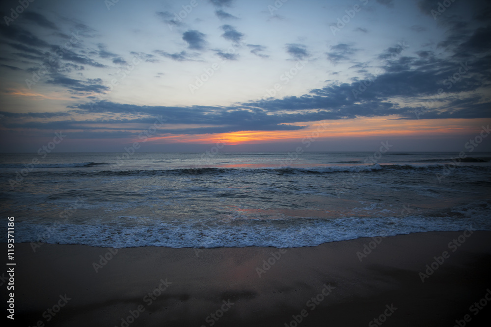 Sunrise over the Atlantic ocean, Outer Banks, North Carolina
