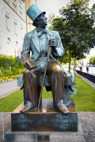 Monument of Hans Christian Andersen in Copenhagen, Denmark
