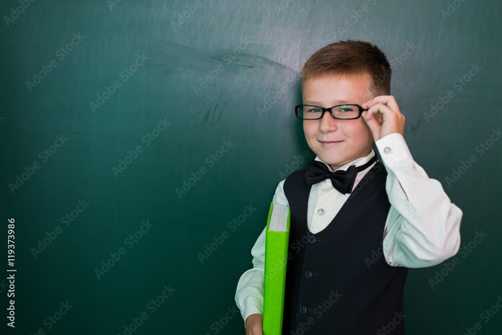 Pupil on classroom board Pupil on classroom board