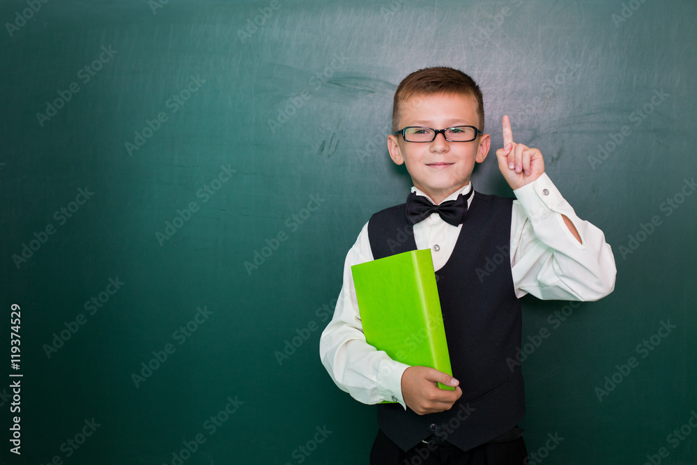 Pupil on classroom board Pupil on classroom board