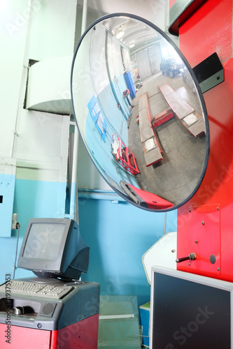 Interior of a car repair garade photo