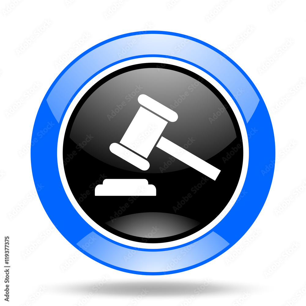 auction blue and black web glossy round icon auction blue and black web glossy round icon