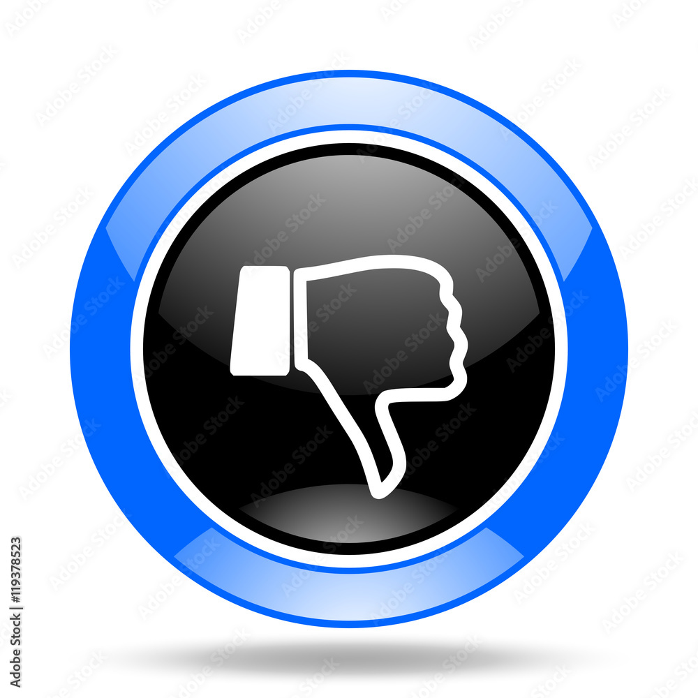 dislike blue and black web glossy round icon dislike blue and black web glossy round icon