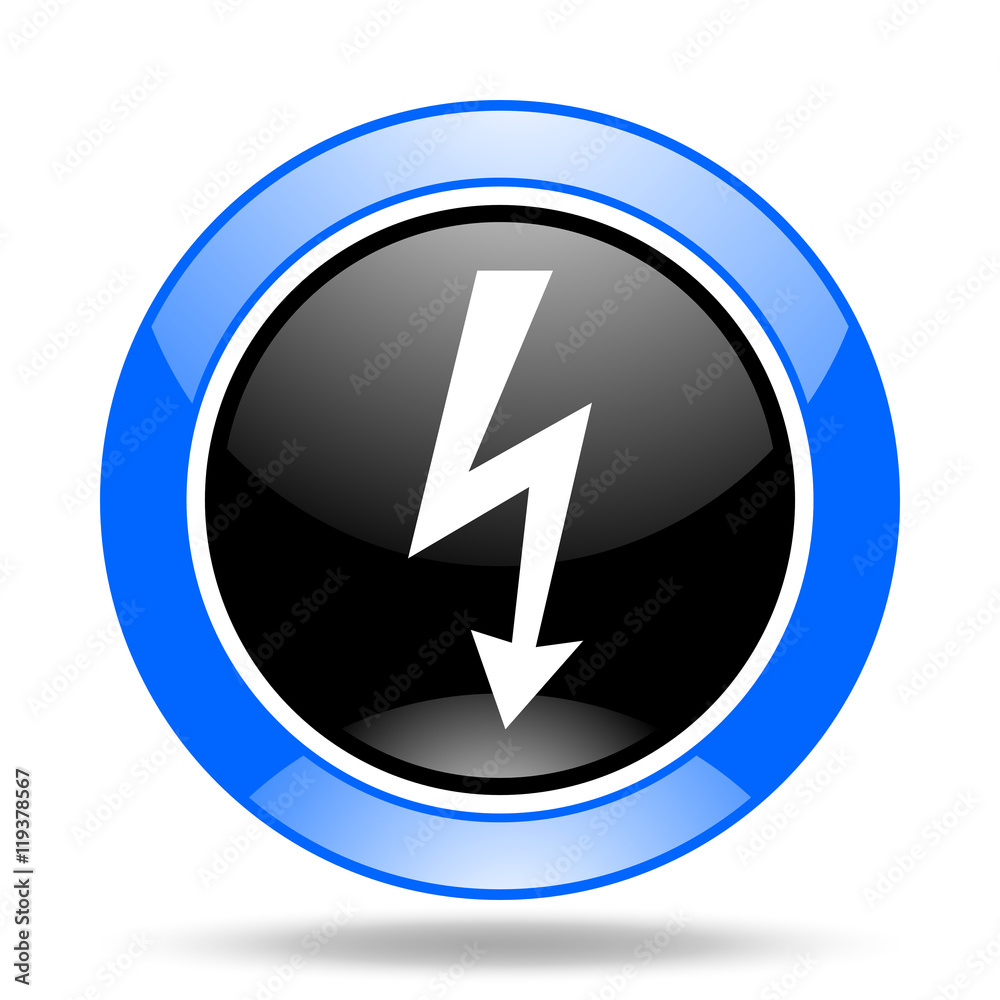 bolt blue and black web glossy round icon bolt blue and black web glossy round icon